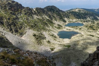 Musalenski göller Panorama üzerinden Musala tepe, Rila Dağı