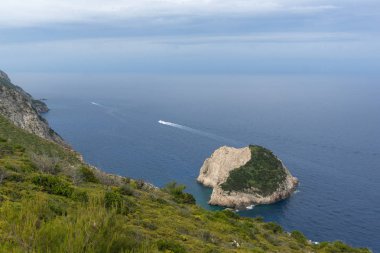 Kıyı şeridi Zakynthos, oniki adalar, deniz manzarası,