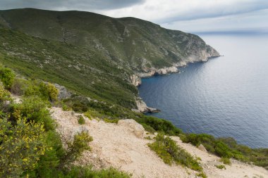 Kıyı şeridi Zakynthos, oniki adalar, deniz manzarası