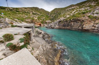 Limnionas Panoraması plaj bay Zakynthos Adası'nda