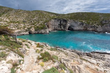 Limnionas Panoraması plaj bay Zakynthos Adası'nda