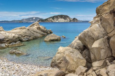 Marathia Beach Zakynthos Adası'nda muhteşem görünümü