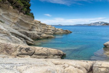 Marathia Beach Zakynthos Adası'nda muhteşem görünümü