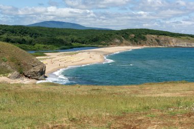 Sinemorets village, Bulgaristan Veleka Nehri'nin ağzında bir plaj