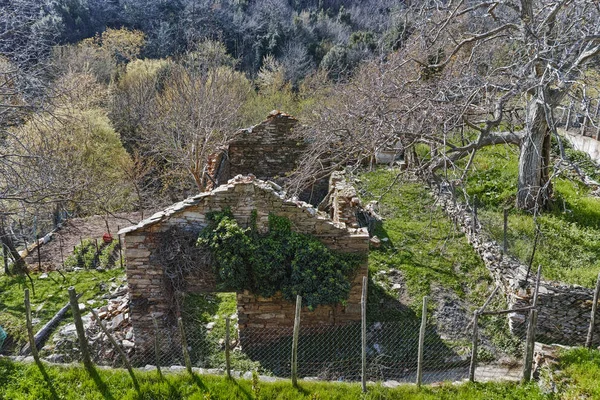 Eski ev köy Maries içinde Thassos Adası, Doğu Makedonya ve Trakya — Stok fotoğraf