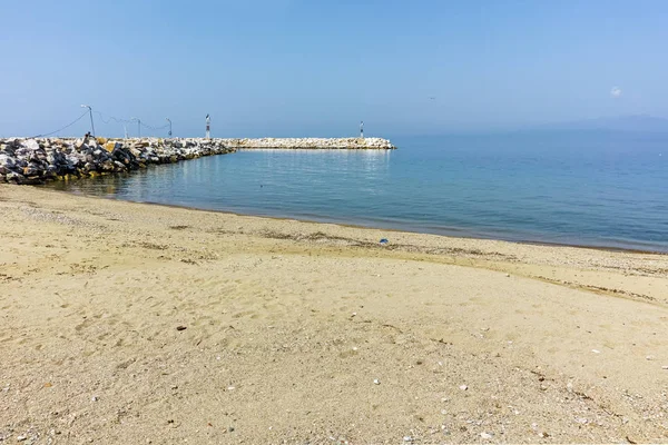 Porto de Skala Sotiros, ilha de Thassos, Macedónia Oriental e Trácia — Fotografia de Stock