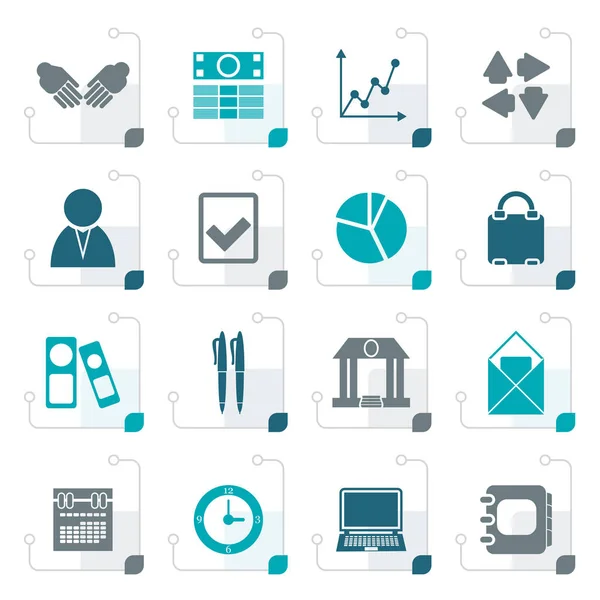 Stylized Business and Office icons — Stock Vector