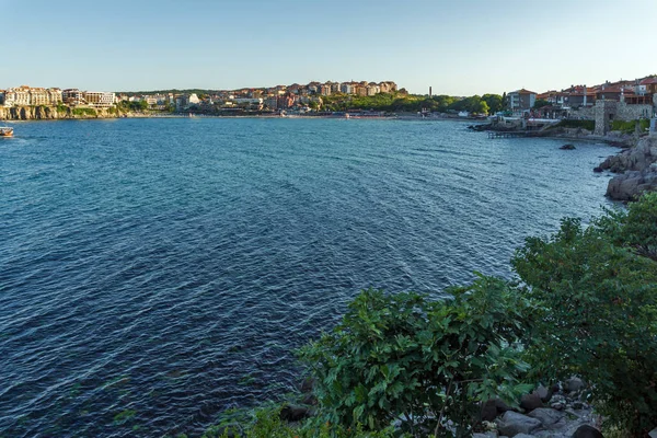 Panorama de la plage et de la nouvelle partie de Sozopol, Région de Burgas — Photo