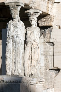Erechtheion bir antik Yunan tapınağı Atina Akropol'ın kuzey tarafındaki Caryatids sundurma