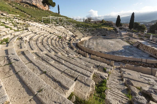 Ruínas do Teatro de Dionísio em Acrópole de Atenas, Ática — Fotografia de Stock