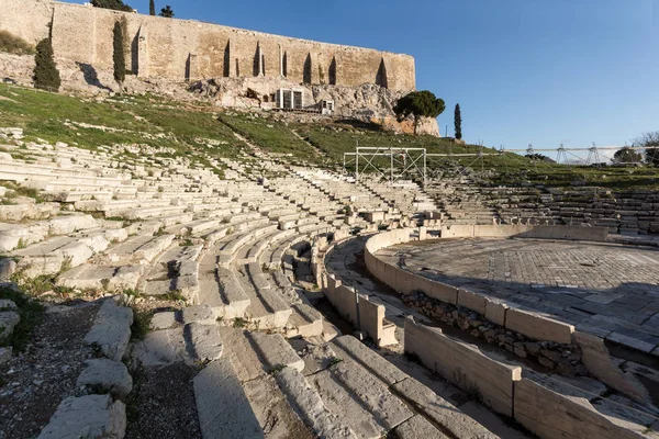 Ruïnes van het theater van Dionysos in de Akropolis van Athene, Attica — Stockfoto