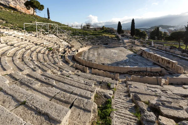 Rovine del Teatro di Dioniso nell'Acropoli di Atene, Attica — Foto Stock