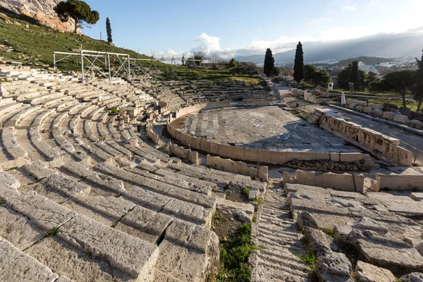 Ruinerna av Dionysosteatern på Akropolis i Aten, Attica — Stockfoto