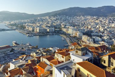Panorama Kavala şehir, Doğu Makedonya ve Trakya bağlantı noktasına