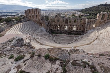 Atina, Yunanistan akropolisi Herodes Atticus Odeon kalıntıları