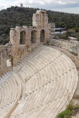 Atina, Yunanistan akropolisi Herodes Atticus Odeon kalıntıları