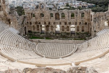Atina, Yunanistan akropolisi Herodes Atticus Odeon kalıntıları