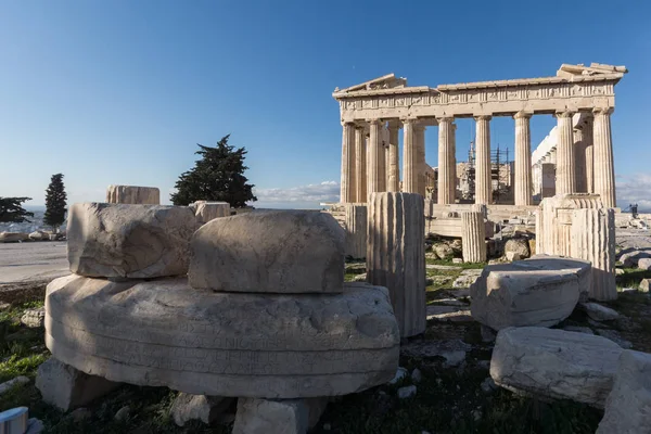 Erstaunliche sicht auf den parthenon in der akropolis von athens, griechenland — Stockfoto