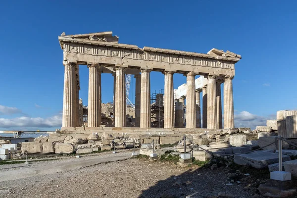 Amazing view of The Parthenon in the Acropolis of Athens, Greece — Stock Photo, Image