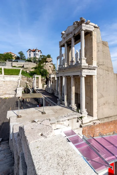 Restos do antigo teatro romano em Plovdiv — Fotografia de Stock