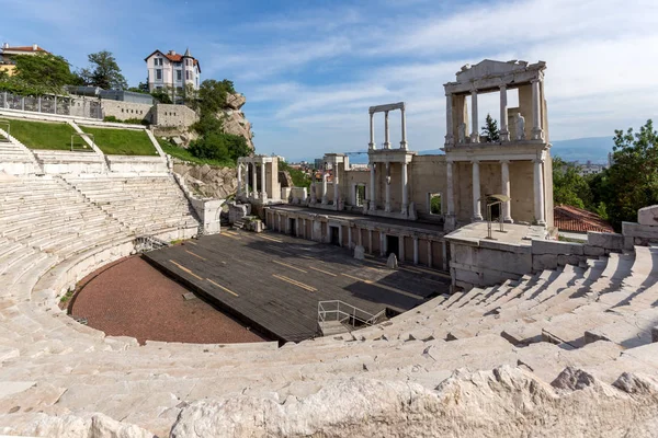 Restos do antigo teatro romano em Plovdiv — Fotografia de Stock