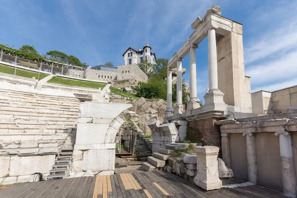 Restos do antigo teatro romano em Plovdiv — Fotografia de Stock