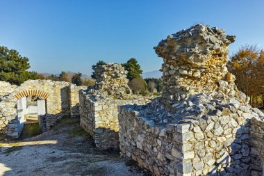 Arkeolojik alan antik Philippi, Doğu Makedonya ve Trakya panoramik manzaralı