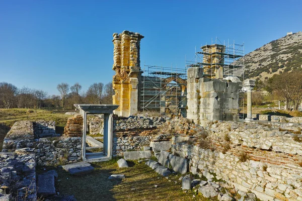 Basilique dans la zone archéologique de l'ancienne Philippi, Macédoine orientale et Thrace , — Photo