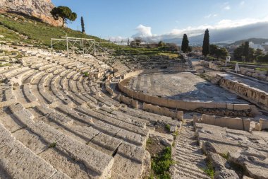 Ruins of the Theatre of Dionysus in Acropolis of Athens, Attica clipart