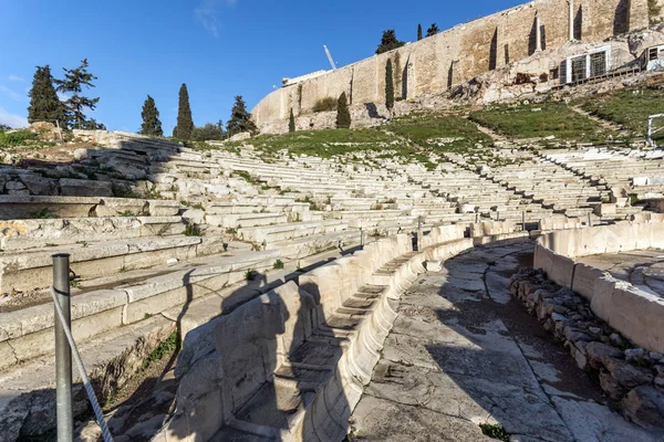 Ruínas do Teatro de Dionísio em Acrópole de Atenas, Ática — Fotografia de Stock