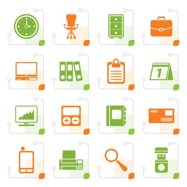 Stilize iş ve office simgeleri