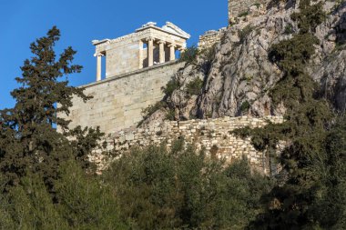 Anıtsal ağ geçidi Propylaea Atina'da Akropolis Attica