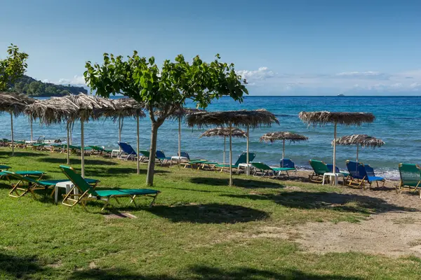 Vue panoramique sur la plage de l "île de Zante — Photo