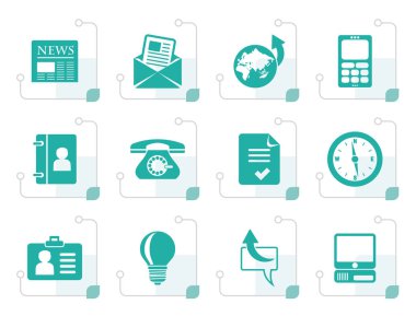 Stilize iş ve office simgeleri