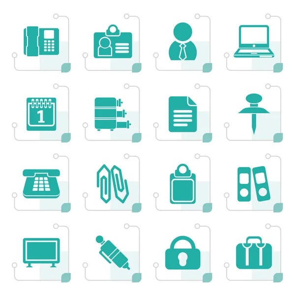 Stylized Business and Office icons Royalty Free Stock Vectors