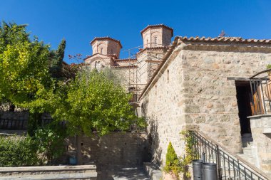 Meteora, Thessaly kutsal Varlaam Manastırı iç görünümü