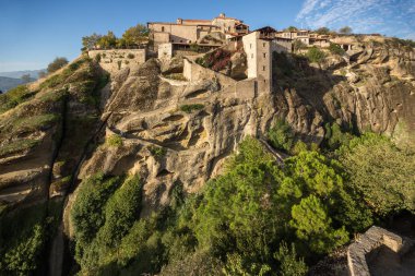 Kutsal Manastırı, büyük Meteoron Meteora, Thessaly içinde şaşırtıcı görünümü