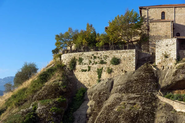 Kutsal Manastırı, büyük Meteoron Meteora, Thessaly içinde şaşırtıcı görünümü — Stok fotoğraf