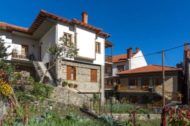 Metsovo, Epirus, Yunanistan - 19 Ekim 2013: Panoramik manzaralı köy Metsovo, Yunanistan