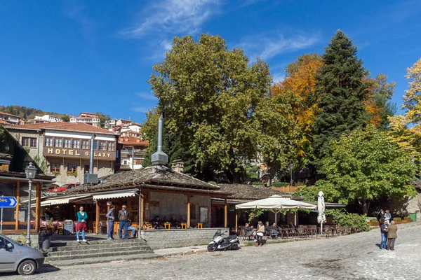 Metsovo, Епір, Греція - 19 жовтня 2013: Панорамний вид на селище Metsovo, Греція — стокове фото