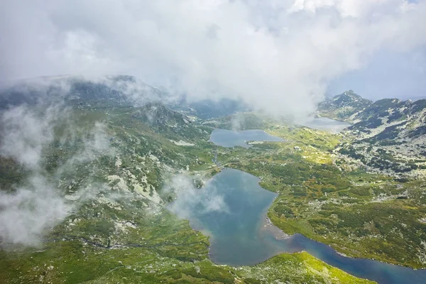 Amazing Panorama of The Twin, The Trefoil, The Fish and the upper Lakes, The Seven Rila Lakes