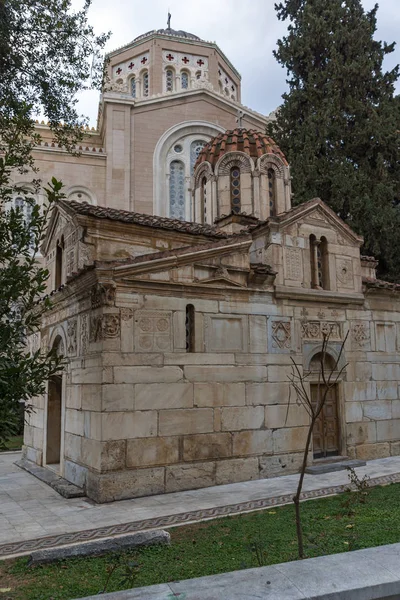 Incredibile vista della chiesa di Agios Eleftherios ad Atene, Attica — Foto Stock