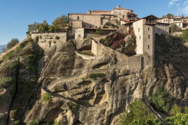 Kutsal Manastırı, büyük Meteoron Meteora içinde şaşırtıcı Panoraması