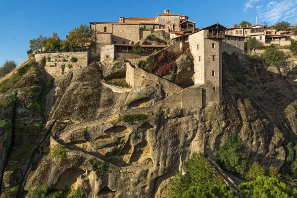 Panorama incrível do Mosteiro Santo do Grande Meteoron em Meteora — Fotografia de Stock