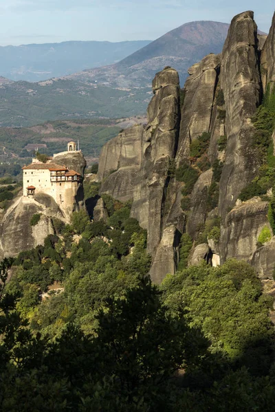 Panorama z pravoslavného kláštera St. Nicholas Anapausas Meteora — Stock fotografie