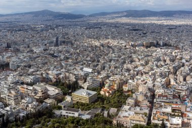 Atina Lycabettus Hill, Attica şaşırtıcı görünümü