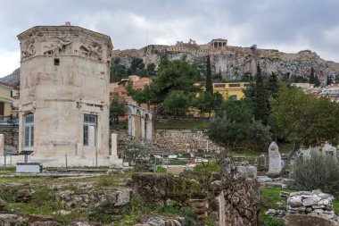 Roman Agora Atina, Attica gün batımı görünümü,