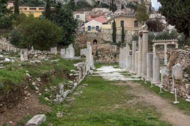 Roman Agora Atina, Attica gün batımı görünümü