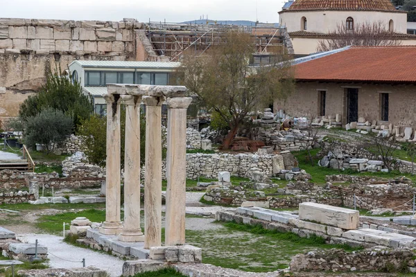 Willa Hadriana biblioteki w Atenach — Zdjęcie stockowe
