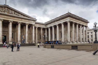 Londra, İngiltere - 16 Haziran 2016: Dışında görüntülemek British Museum, Londra